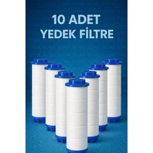Suvia Duş Başlığı Filtresi – 10 Adet Yedek Filtre Kartuşu, Kireç ve Tortu Önleyici