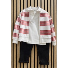 NerKids Çizgili Hırka Alt Üst Takım