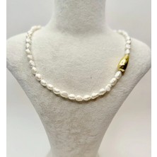 Bimia Gold Detaylı Inci Kolye