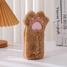 Kawaii Kedi Köpek Pati Pençe Peluş Kalemlik Kalem Kutu Makyaj Çantası Düzenleyici Lüx Hediyelik