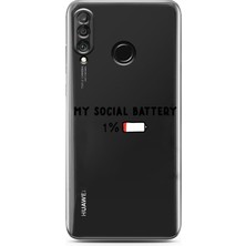 Manitoba Huawei P30 Lite Uyumlu Baskılı Yumuşak Silikon Şeffaf Telefon Kılıfı