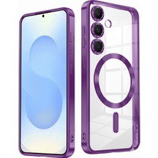 Kip GSM Samsung Galaxy A55 Uyumlu Kılıf Magsafe Şarj Destekli Kamera Lens Koruyuculu Renkli Yumuşak Kapak