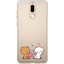 Manitoba Huawei Mate 10 Lite Uyumlu Baskılı Yumuşak Silikon Şeffaf Telefon Kılıfı