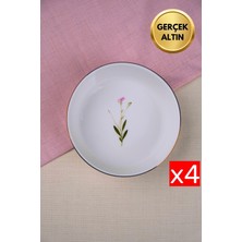 Tabak Evi Porselen Natura Çuha Altın Yaldızlı Kase 17X5X4,50CM 730CC 4 Lü