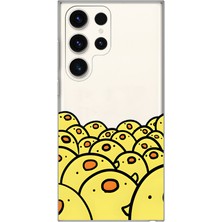 Manitoba Samsung Galaxy S23 Ultra Uyumlu Baskılı Yumuşak Silikon Şeffaf Telefon Kılıfı