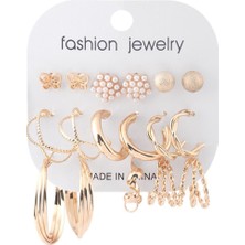 Cupelle Boutique Bijuteri Set Küpe Gold