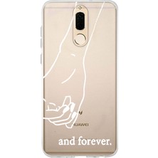 Manitoba Huawei Mate 10 Lite Uyumlu Baskılı Yumuşak Silikon Şeffaf Telefon Kılıfı