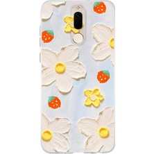 Manitoba Huawei Mate 10 Lite Uyumlu Baskılı Yumuşak Silikon Şeffaf Telefon Kılıfı