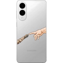 Manitoba Samsung Galaxy S25 Edge Uyumlu Baskılı Yumuşak Silikon Şeffaf Telefon Kılıfı