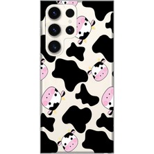 Manitoba Samsung Galaxy S23 Ultra Uyumlu Baskılı Yumuşak Silikon Şeffaf Telefon Kılıfı