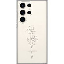 Manitoba Samsung Galaxy S23 Ultra Uyumlu Baskılı Yumuşak Silikon Şeffaf Telefon Kılıfı