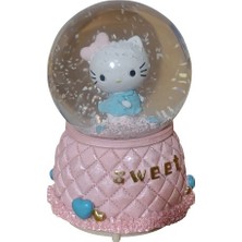 Ayder Online Satış Hello Kity Pilli Işıklı Müzikli Sulu Polyester 12 cm *8,5 cm Kar Küresi