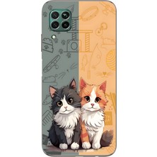 Manitoba Huawei P40 Lite Uyumlu Baskılı Yumuşak Silikon Şeffaf Telefon Kılıfı