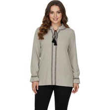 Wearon Kadın Yumoş Yaka Bağcıklı Kol Valonlu Modelli Bluz BGL-ST05141