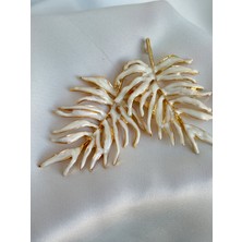 Vıp Özel Tasarım Yaprak Model Büyük Küpe