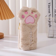 Kawaii Kedi Köpek Pati Pençe Peluş Kalemlik Kalem Kutu Makyaj Çantası Düzenleyici Lüx Hediyelik