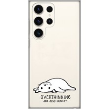 Manitoba Samsung Galaxy S24 Ultra Uyumlu Baskılı Yumuşak Silikon Şeffaf Telefon Kılıfı
