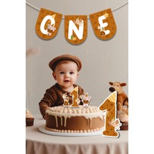 Niksy Design Boho Parti Hayvanları Temalı One Mini Parti Süsü Seti 1 Yaş Doğum Günü Konsepti