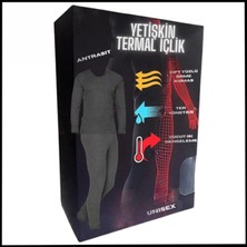Thermoform Uyguna-Yakala  unisex - Antrasit Yetişkin Termal Içlik  - 12001-A