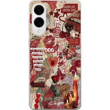 Manitoba Samsung Galaxy S25 Edge Uyumlu Baskılı Yumuşak Silikon Şeffaf Telefon Kılıfı