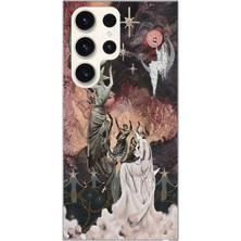 Manitoba Samsung Galaxy S22 Ultra Uyumlu Baskılı Yumuşak Silikon Şeffaf Telefon Kılıfı