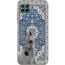 Manitoba Huawei P40 Lite Uyumlu Baskılı Yumuşak Silikon Şeffaf Telefon Kılıfı