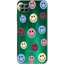 Manitoba Huawei P40 Lite Uyumlu Baskılı Yumuşak Silikon Şeffaf Telefon Kılıfı