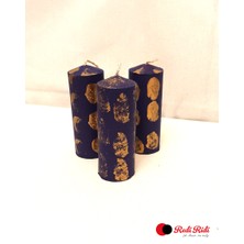 Redi Ridi El Yapımı Silindir Kütük Dekoratif Mum 3 Adet