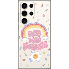 Manitoba Samsung Galaxy S25 Ultra Uyumlu Baskılı Yumuşak Silikon Şeffaf Telefon Kılıfı