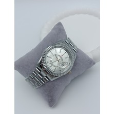 Lagül Aksesuar 316L Çelik Kararmaz Paslanmaz Gümüş Renk Erkek Saat