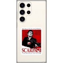 Manitoba Samsung Galaxy S22 Ultra Uyumlu Baskılı Yumuşak Silikon Şeffaf Telefon Kılıfı