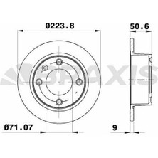 Braxis Arka Fren Dısk Aynası Xantıa 1.8ı 9301 2.0ı (93 01). 3.0ı 9700