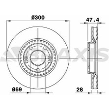 Braxis On Fren Dısk Aynası IX35 10 Sonata 05 Tucson 08 Rıo 11 1.4 Sportage 04 I40 11 300MM