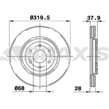 Braxis On Fren Dısk Aynası Havalı Nıssan Navara D40 05-11 Pathfınder 05-11 (320X6) 17 Jant