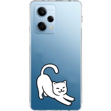 Manitoba Xiaomi Redmi Note 12 Pro 5g Uyumlu Baskılı Yumuşak Silikon Şeffaf Telefon Kılıfı