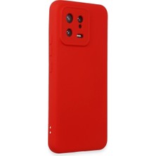 Magicool Xiaomi Mi 13 Kılıf Nano Içi Kadife Silikon - Kırmızı