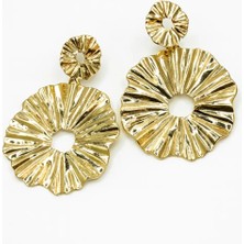 Bimia Gold Çiçek Küpe