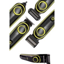 Fırsatkolik Saç Sakal Şekillendirici Tıraş Makinesi 5 Başlıklı Paslanmaz Çelik Bıçaklı Unısex