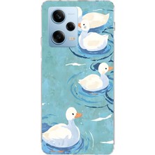 Manitoba Xiaomi Redmi Note 12 Pro 5g Uyumlu Baskılı Yumuşak Silikon Şeffaf Telefon Kılıfı