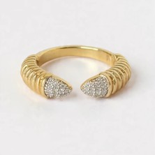 Bimia Twin Taşlı Ayarlanabilir Yüzük