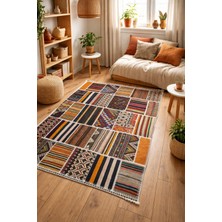 Uşak Has Halı Kilim Patchwork  El  Dokuması  120X180  Etnik  Desen  Yeni Nesil  Yün  Halı  Cicim