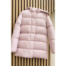 NerKids Kız Çocuk Çıkarılabilir Şapkalı Mont