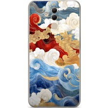 Manitoba Huawei Mate 20 Lite Uyumlu Baskılı Yumuşak Silikon Şeffaf Telefon Kılıfı