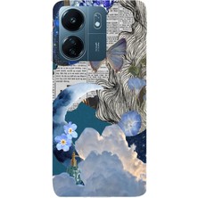 Manitoba Xiaomi Redmi 13C Uyumlu Baskılı Yumuşak Silikon Şeffaf Telefon Kılıfı