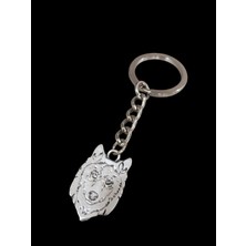 Gossip Team Antik Gümüş Kaplama Vintage Wolf Kurt Sembol Anahtarlık