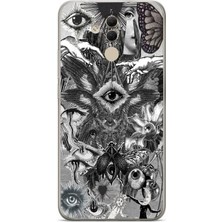 Manitoba Huawei Mate 20 Lite Uyumlu Baskılı Yumuşak Silikon Şeffaf Telefon Kılıfı