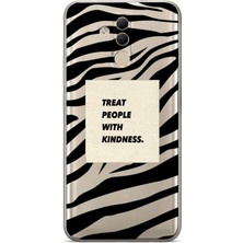 Manitoba Huawei Mate 20 Lite Uyumlu Baskılı Yumuşak Silikon Şeffaf Telefon Kılıfı