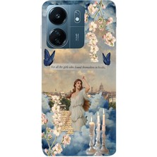 Manitoba Xiaomi Redmi 13C Uyumlu Baskılı Yumuşak Silikon Şeffaf Telefon Kılıfı