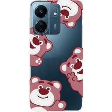 Manitoba Xiaomi Redmi 13C Uyumlu Baskılı Yumuşak Silikon Şeffaf Telefon Kılıfı