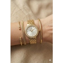 Reward Kadın Kol Saati | 22 mm Gold Renk Çelik Kasa, Mineral Cam, Zarif Tasarım